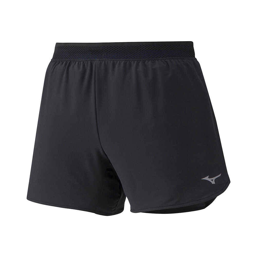 Pantaloncini Mizuno Running ER 4.5 2in1 Donna - Nere/Blu - 05634-OVUF